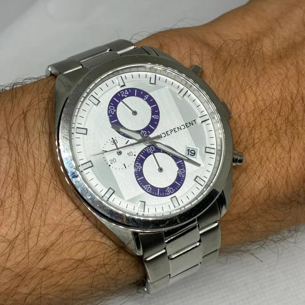 Citizen Independent Chronograph J515-004019-01 Men Watch Silver Dial Purple